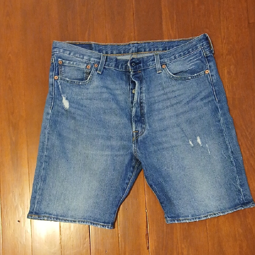 Levi 501 W 36 L Blue Button-fly Denim Men's Shorts